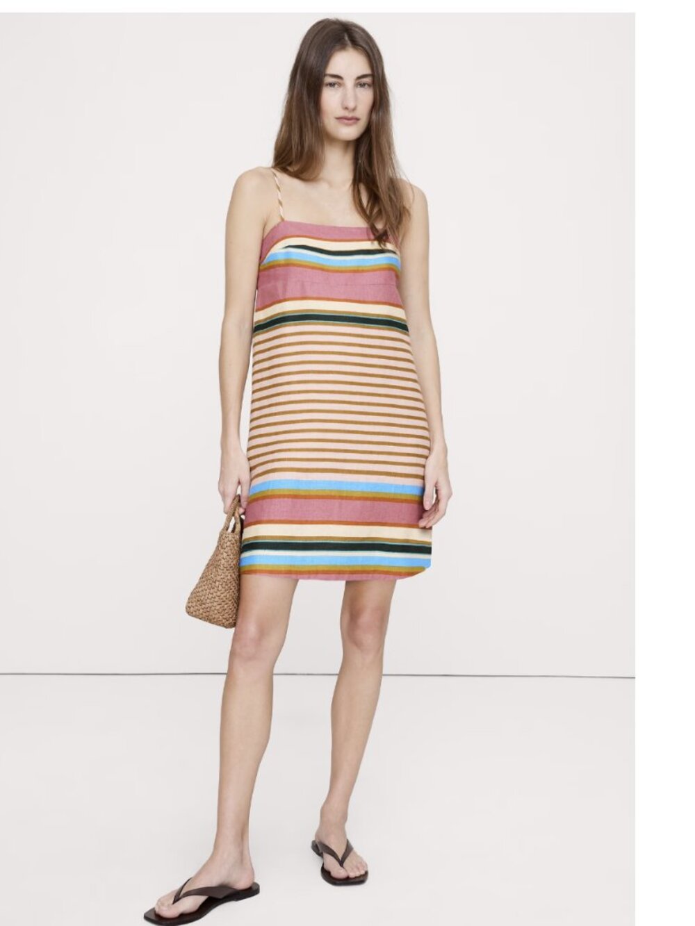 Strappy Linen Mini Dress